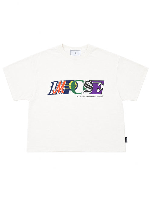 Imposé Relaxed Cropped Tee – Off White