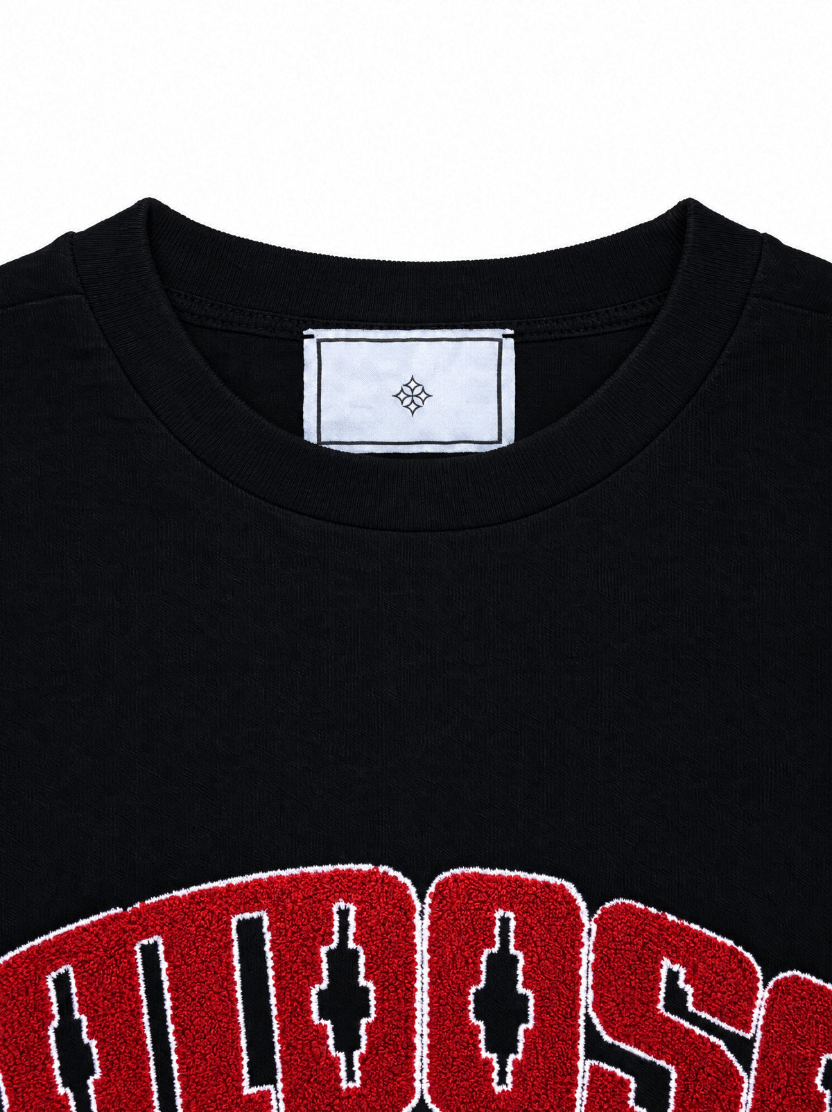 Imposé “College Arc” Relaxed Cropped Tee – Black