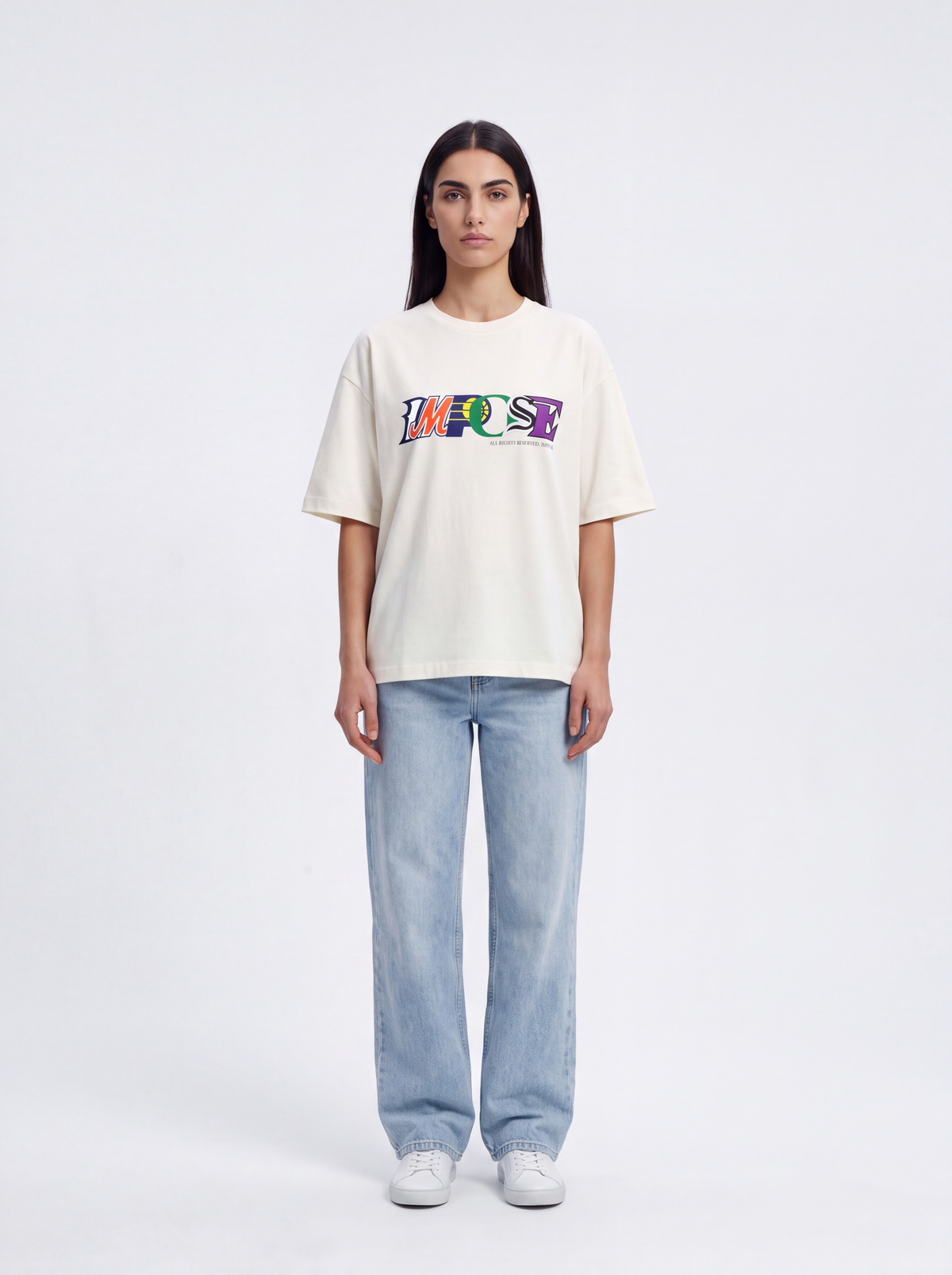 Imposé Relaxed Cropped Tee – Off White