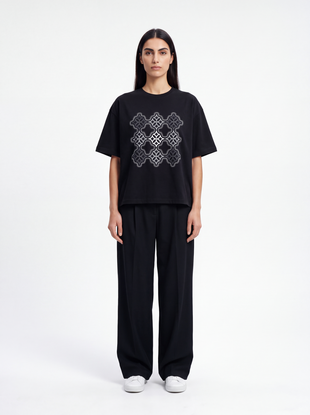 Imposé Signature Pattern T-Shirt – Black