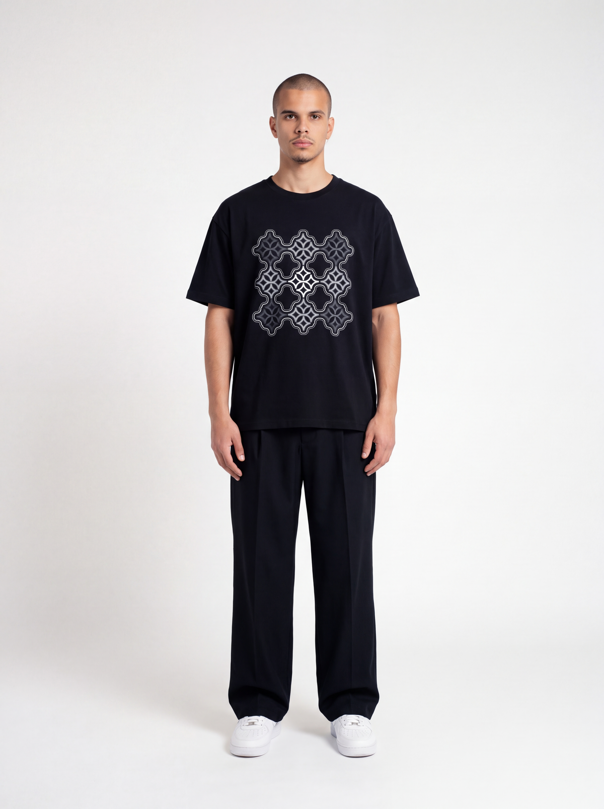 Imposé Signature Pattern T-Shirt – Black