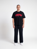 Imposé “College Arc” Relaxed Cropped Tee – Black