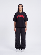 Imposé “College Arc” Relaxed Cropped Tee – Black