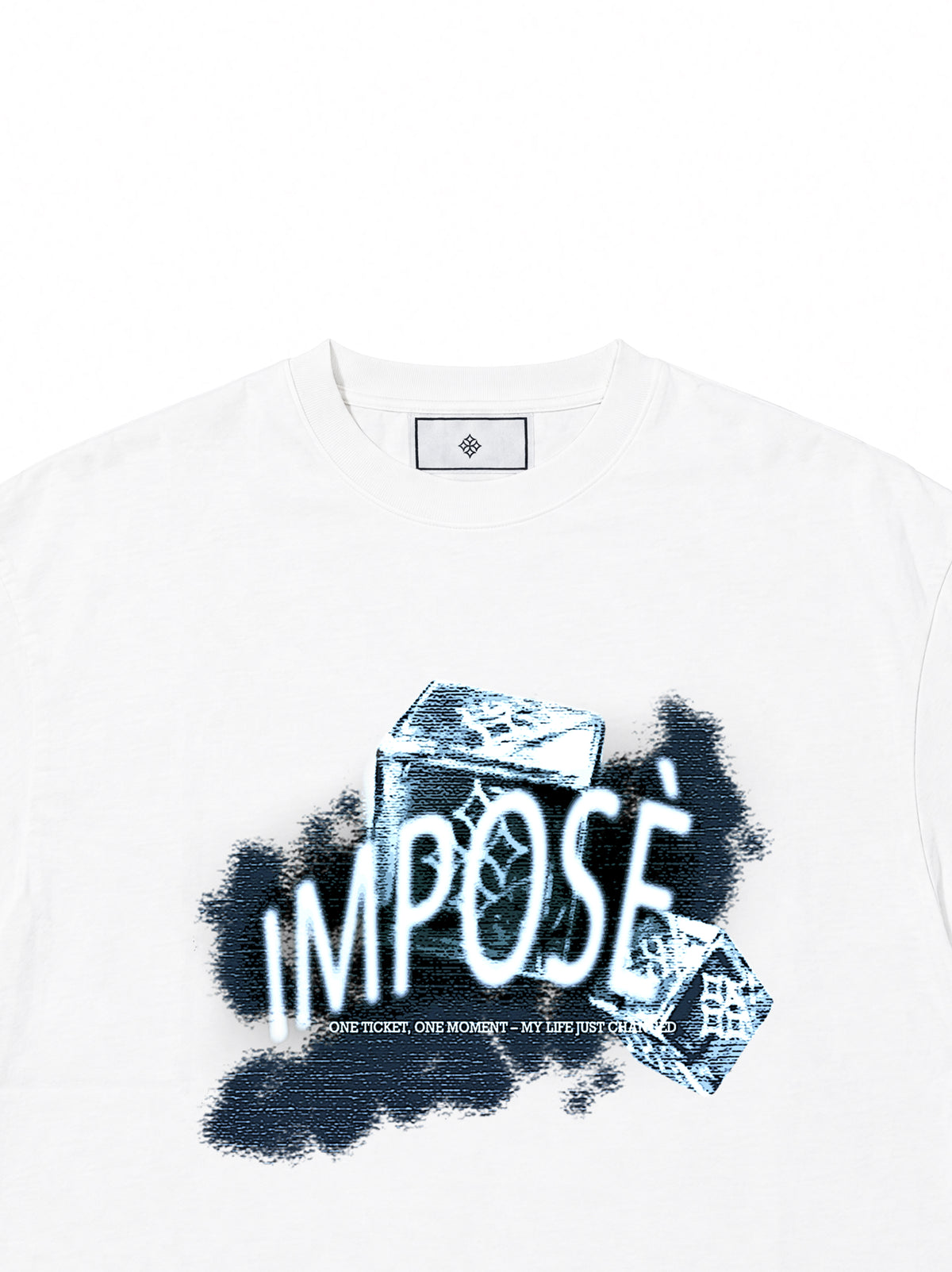 Imposé Ice Relaxed Cropped Tee – White