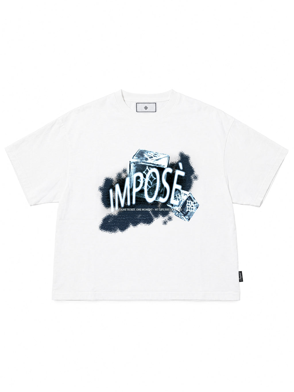 Imposé Ice Relaxed Cropped Tee – White