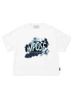 Imposé Ice Relaxed Cropped Tee – White