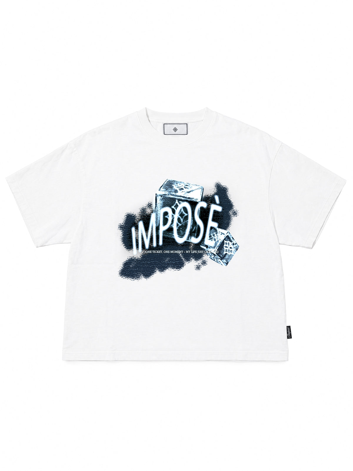 Imposé Ice Relaxed Cropped Tee – White