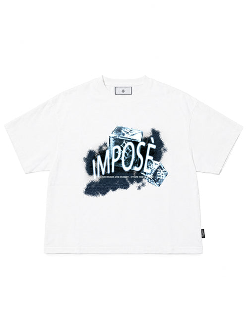 Imposé Ice Relaxed Cropped Tee – White